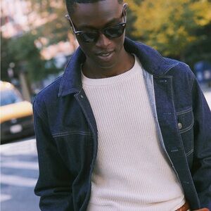 Knit by J Crew Men's Heritage cotton ribbed sweater M Fall 100% Cotton Timeless